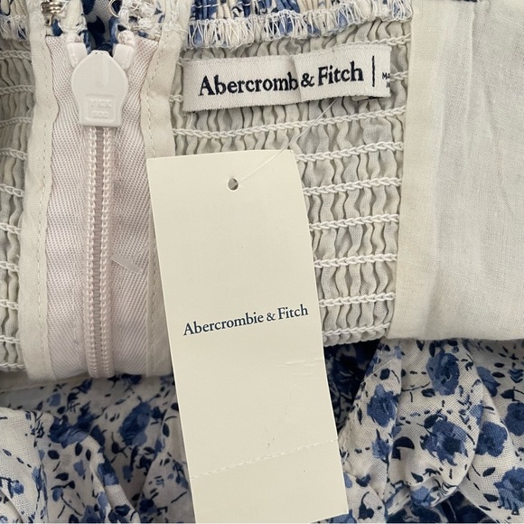 New! Abercrombie & Fitch twist tied blue print tiered maxi dress 37552. - Picture 11 of 15